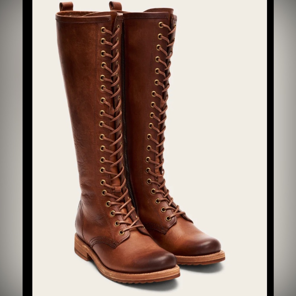 Frye Veronica Tall Lace Up Combat boot